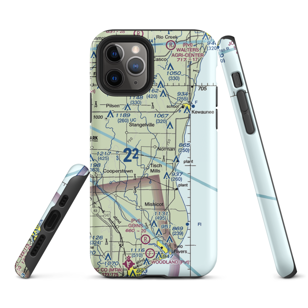 Ranch Side Airport (WS26) VFR Sectional  Tough iPhone Case iPhone 11 Pro model shown