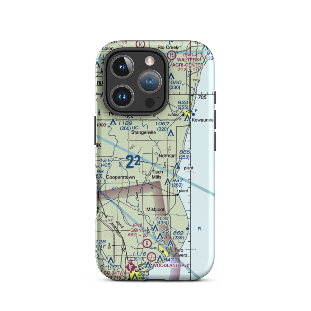 Ranch Side Airport (WS26) VFR Sectional  Tough iPhone Case iPhone 16 Pro model shown