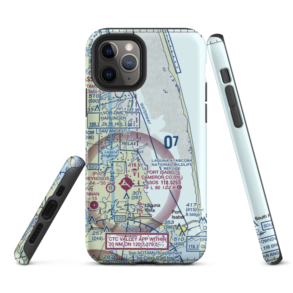 Rancho Buena Vista Airport (TS94) VFR Sectional  Tough iPhone Case iPhone 11 Pro model shown