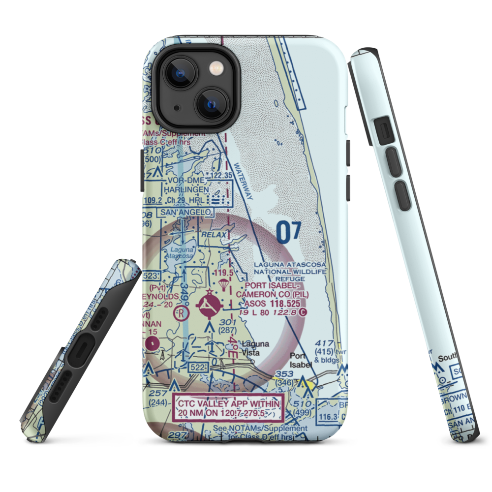 Rancho Buena Vista Airport (TS94) VFR Sectional  Tough iPhone Case iPhone 14 Plus model shown
