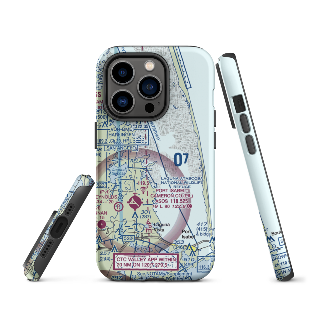 Rancho Buena Vista Airport (TS94) VFR Sectional  Tough iPhone Case iPhone 14 Pro model shown