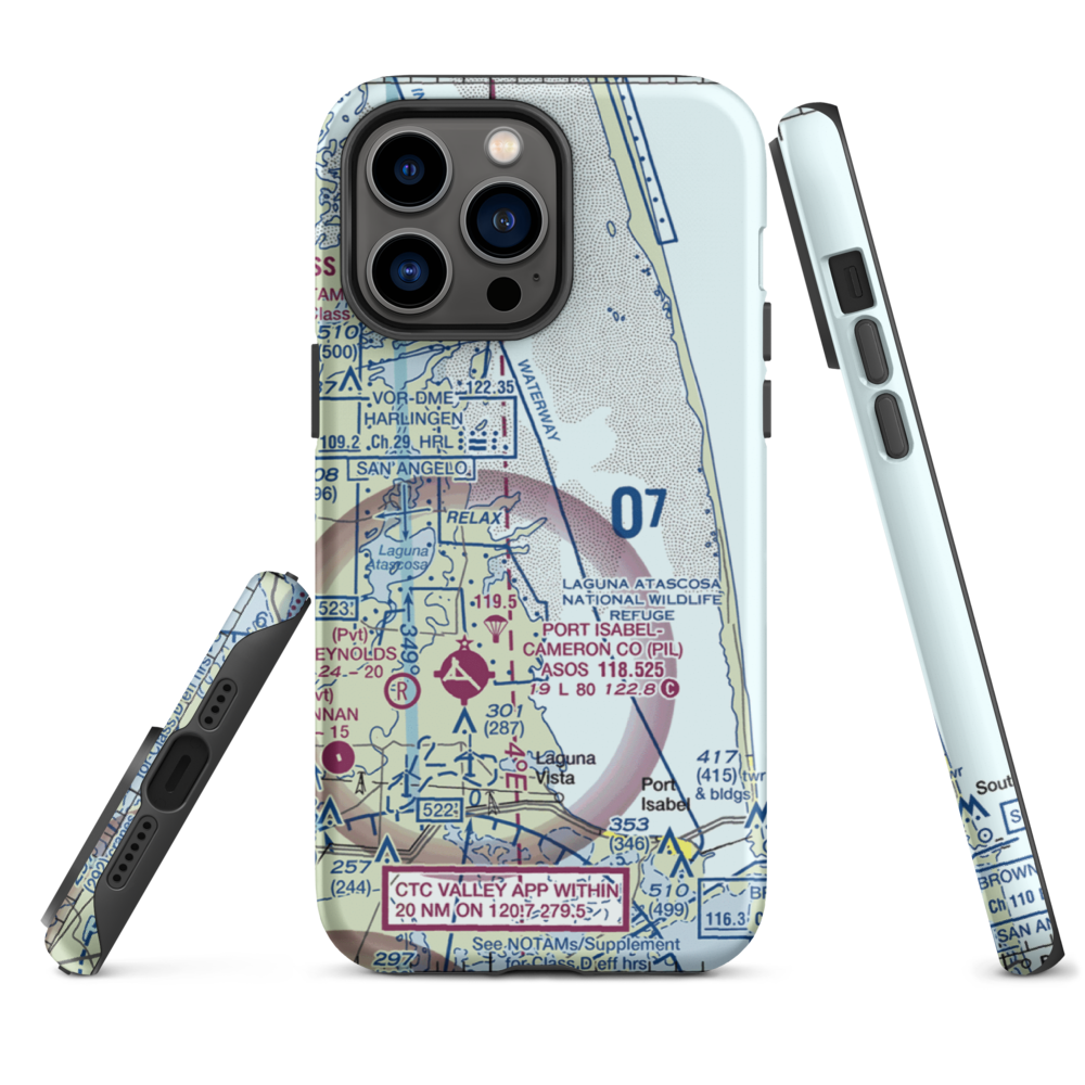 Rancho Buena Vista Airport (TS94) VFR Sectional  Tough iPhone Case iPhone 14 Pro Max model shown