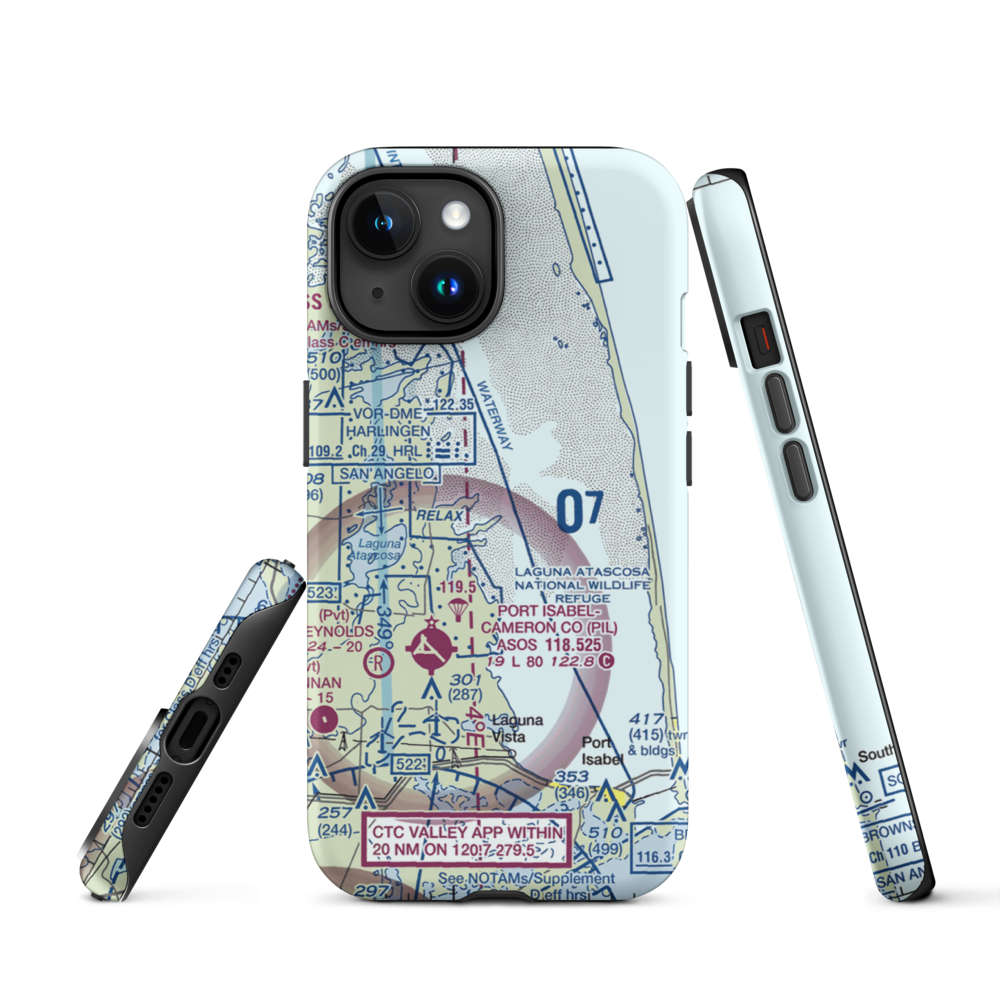 Rancho Buena Vista Airport (TS94) VFR Sectional  Tough iPhone Case iPhone 15 model shown