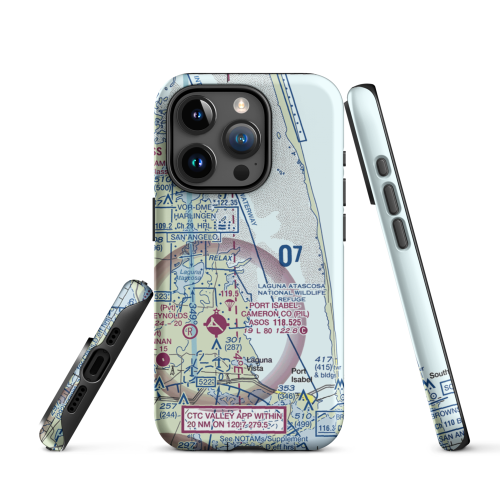Rancho Buena Vista Airport (TS94) VFR Sectional  Tough iPhone Case iPhone 15 Pro model shown
