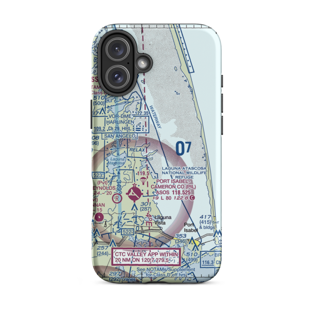 Rancho Buena Vista Airport (TS94) VFR Sectional  Tough iPhone Case iPhone 16 Plus model shown