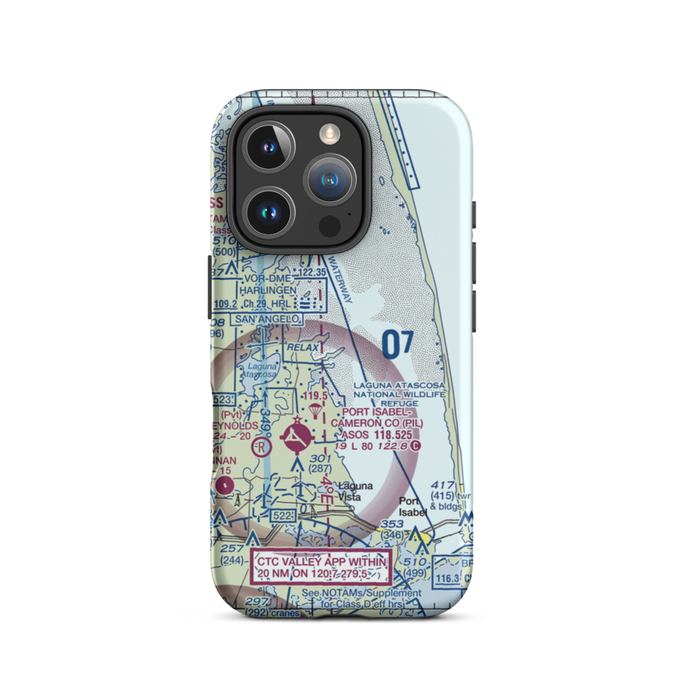 Rancho Buena Vista Airport (TS94) VFR Sectional  Tough iPhone Case iPhone 16 Pro model shown