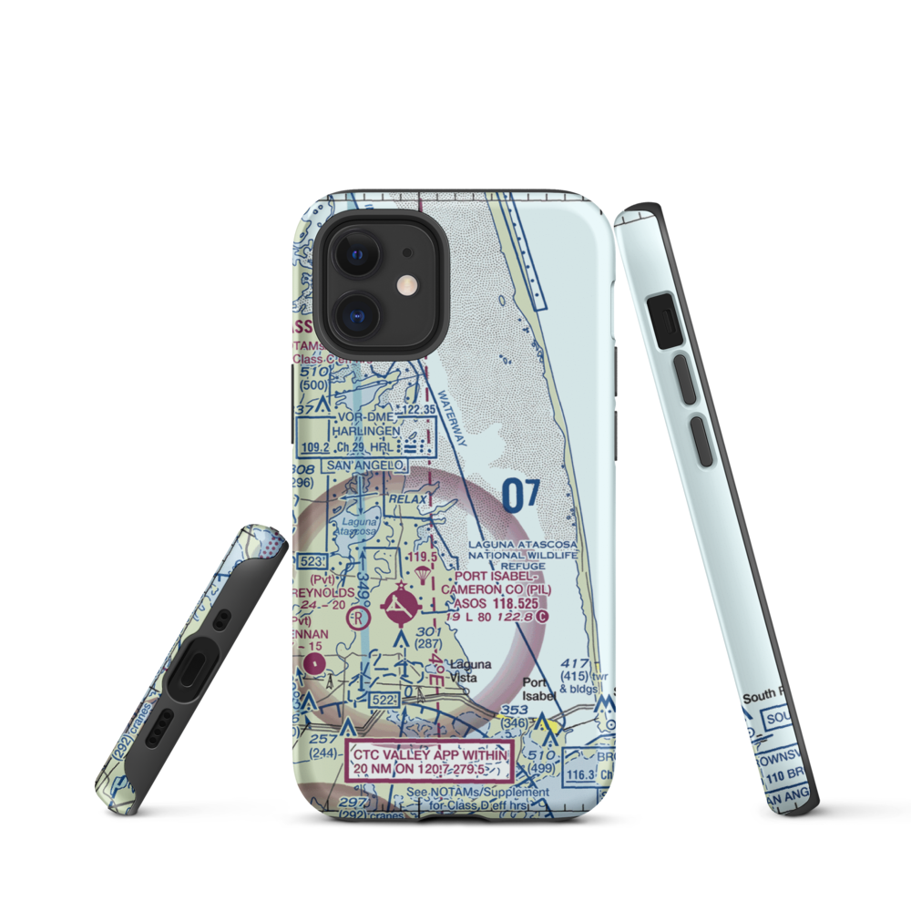 Rancho Buena Vista Airport (TS94) VFR Sectional  Tough iPhone Case iPhone 12 mini model shown