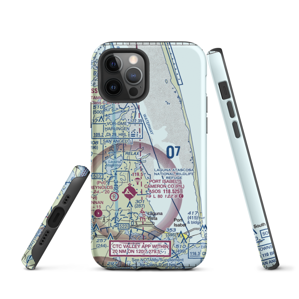 Rancho Buena Vista Airport (TS94) VFR Sectional  Tough iPhone Case iPhone 12 Pro model shown