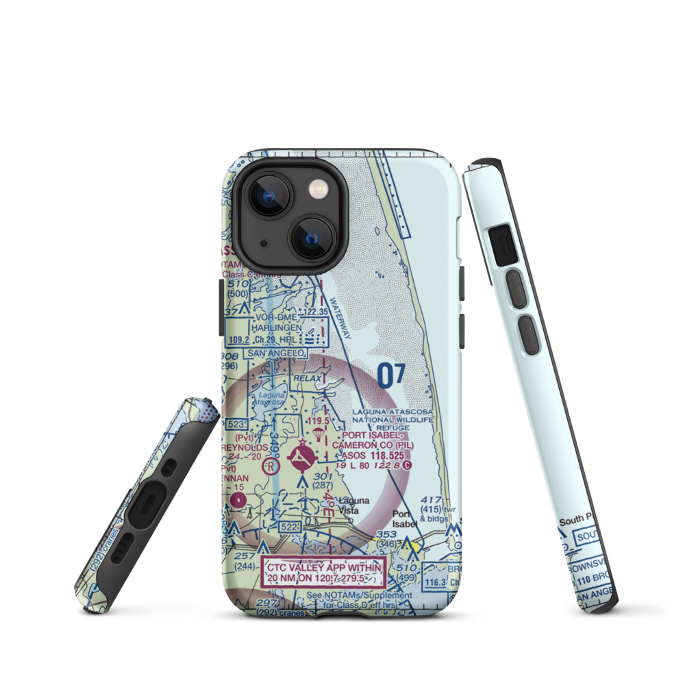 Rancho Buena Vista Airport (TS94) VFR Sectional  Tough iPhone Case iPhone 13 mini model shown