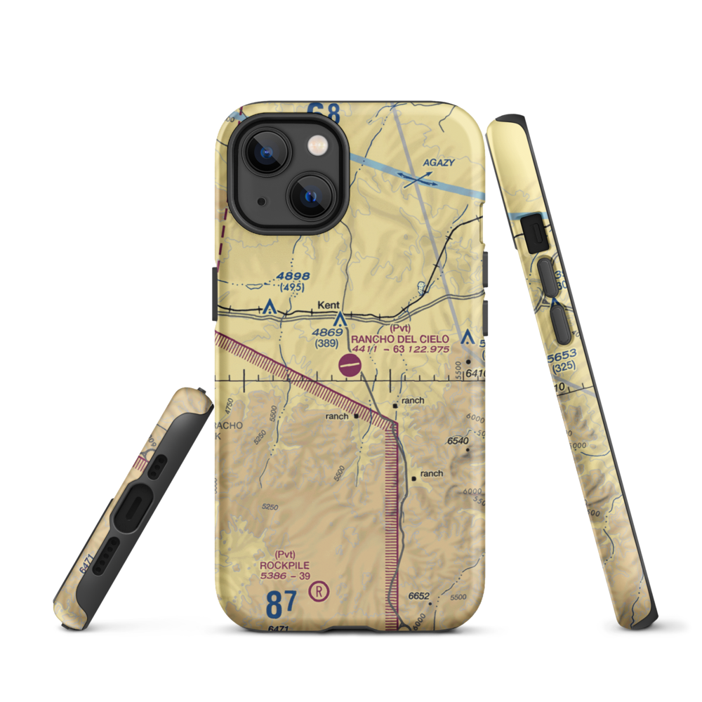 Rancho Del Cielo Airport (XS44) VFR Sectional  Tough iPhone Case iPhone 13 model shown