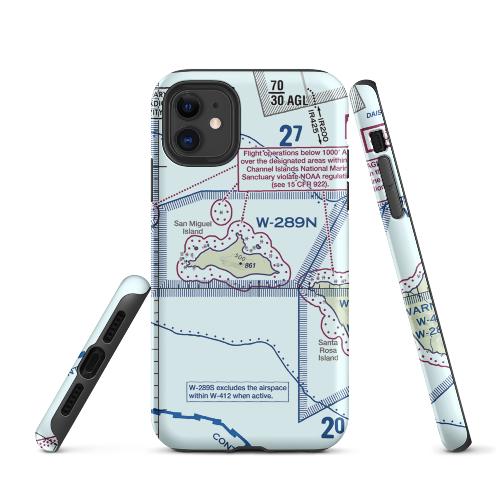Ranger Station Airstrip (US-0227) VFR Sectional  Tough iPhone Case iPhone 11 model shown
