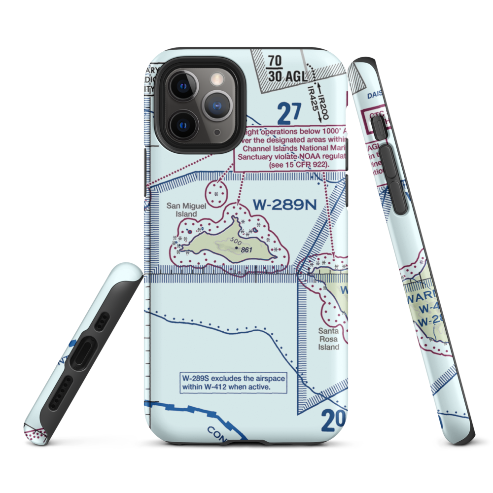 Ranger Station Airstrip (US-0227) VFR Sectional  Tough iPhone Case iPhone 11 Pro model shown