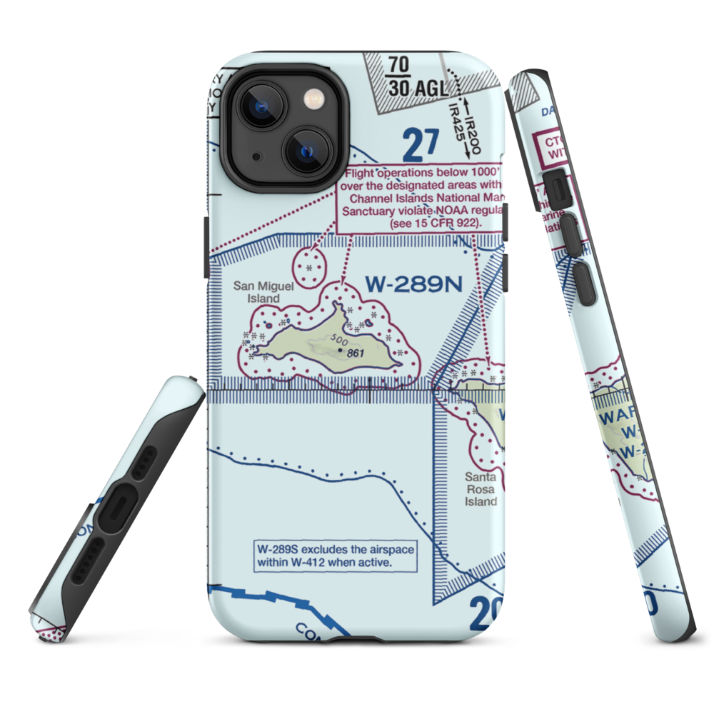 Ranger Station Airstrip (US-0227) VFR Sectional  Tough iPhone Case iPhone 14 Plus model shown