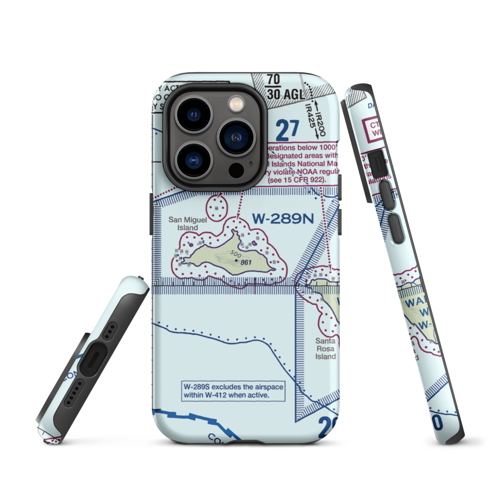 Ranger Station Airstrip (US-0227) VFR Sectional  Tough iPhone Case iPhone 14 Pro model shown