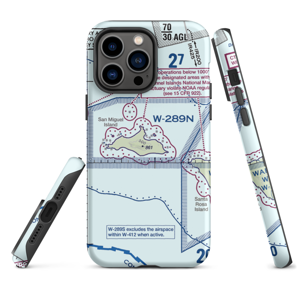 Ranger Station Airstrip (US-0227) VFR Sectional  Tough iPhone Case iPhone 14 Pro Max model shown