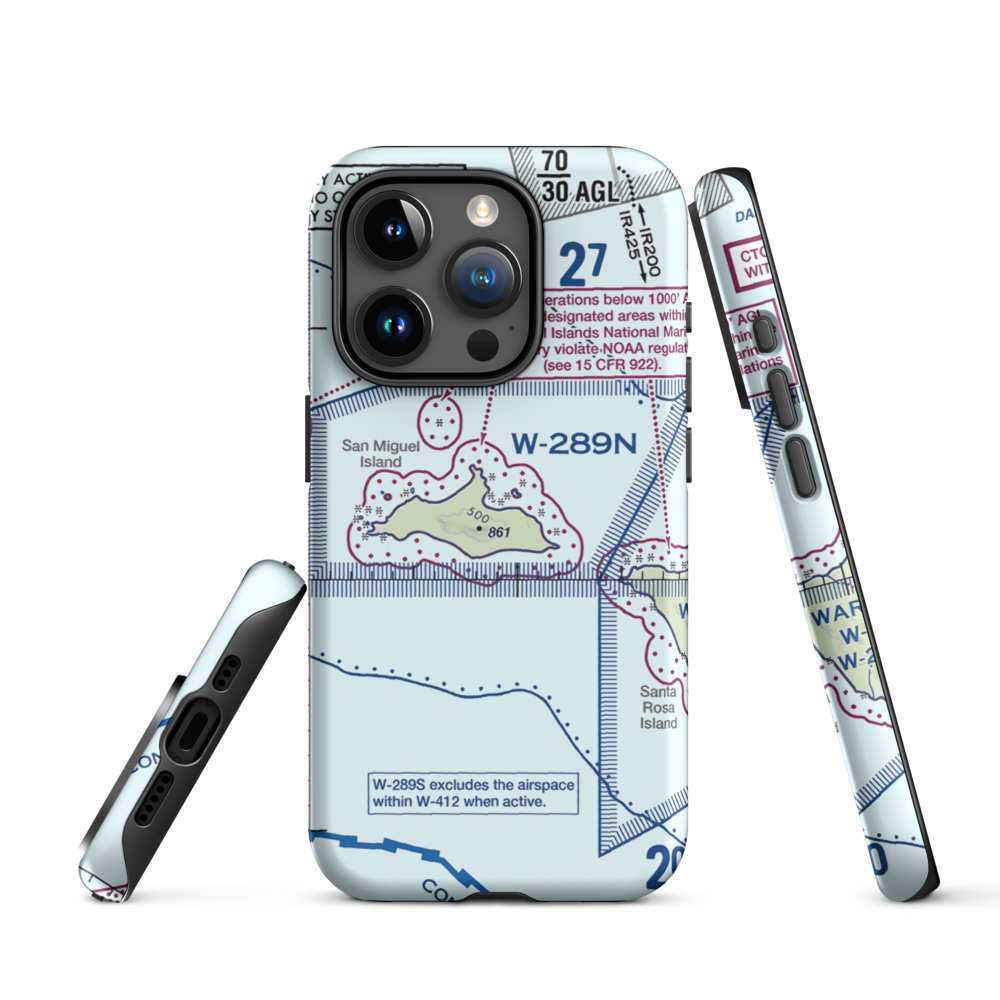 Ranger Station Airstrip (US-0227) VFR Sectional  Tough iPhone Case iPhone 15 Pro model shown