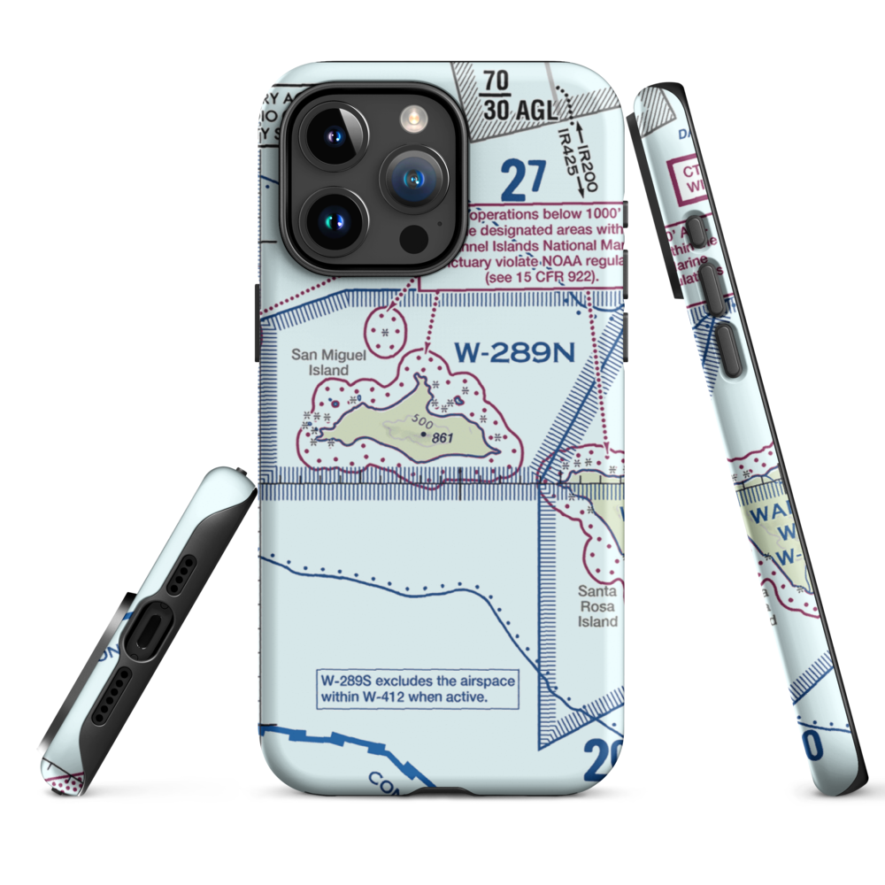 Ranger Station Airstrip (US-0227) VFR Sectional  Tough iPhone Case iPhone 15 Pro Max model shown