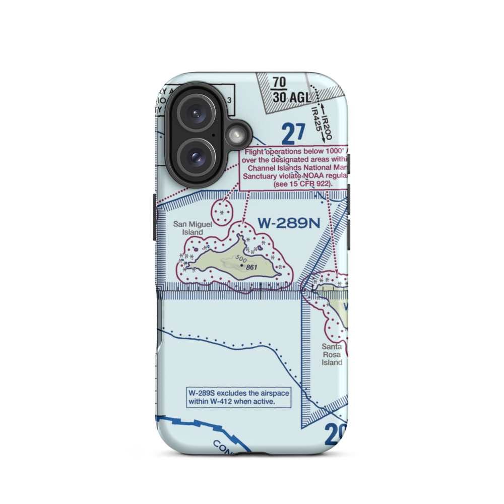 Ranger Station Airstrip (US-0227) VFR Sectional  Tough iPhone Case iPhone 16 model shown