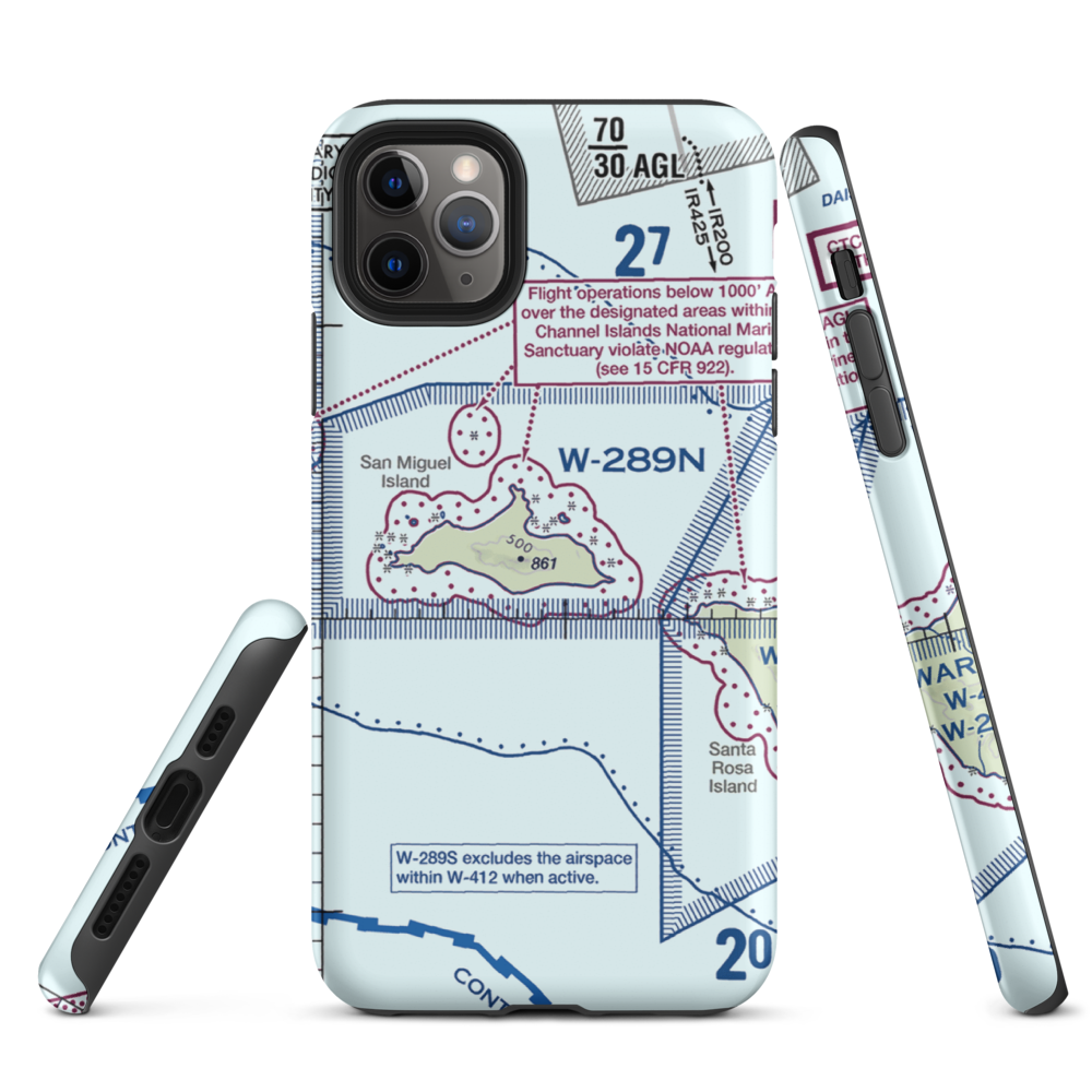 Ranger Station Airstrip (US-0227) VFR Sectional  Tough iPhone Case iPhone 11 Pro Max model shown