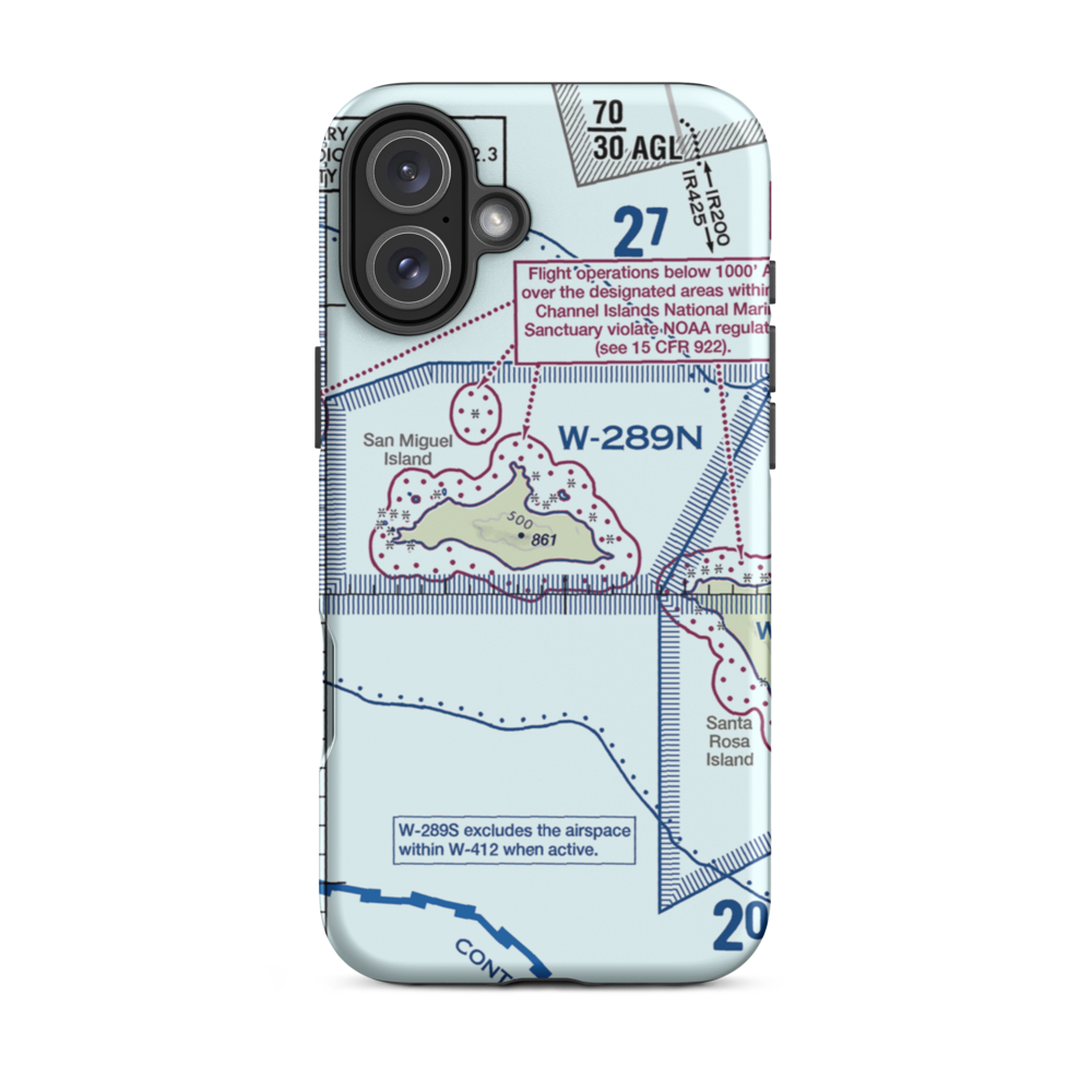 Ranger Station Airstrip (US-0227) VFR Sectional  Tough iPhone Case iPhone 16 Plus model shown