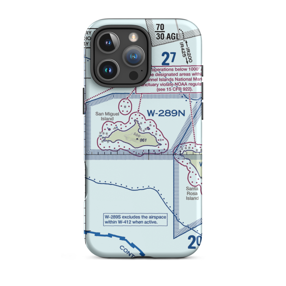 Ranger Station Airstrip (US-0227) VFR Sectional  Tough iPhone Case iPhone 16 Pro Max model shown