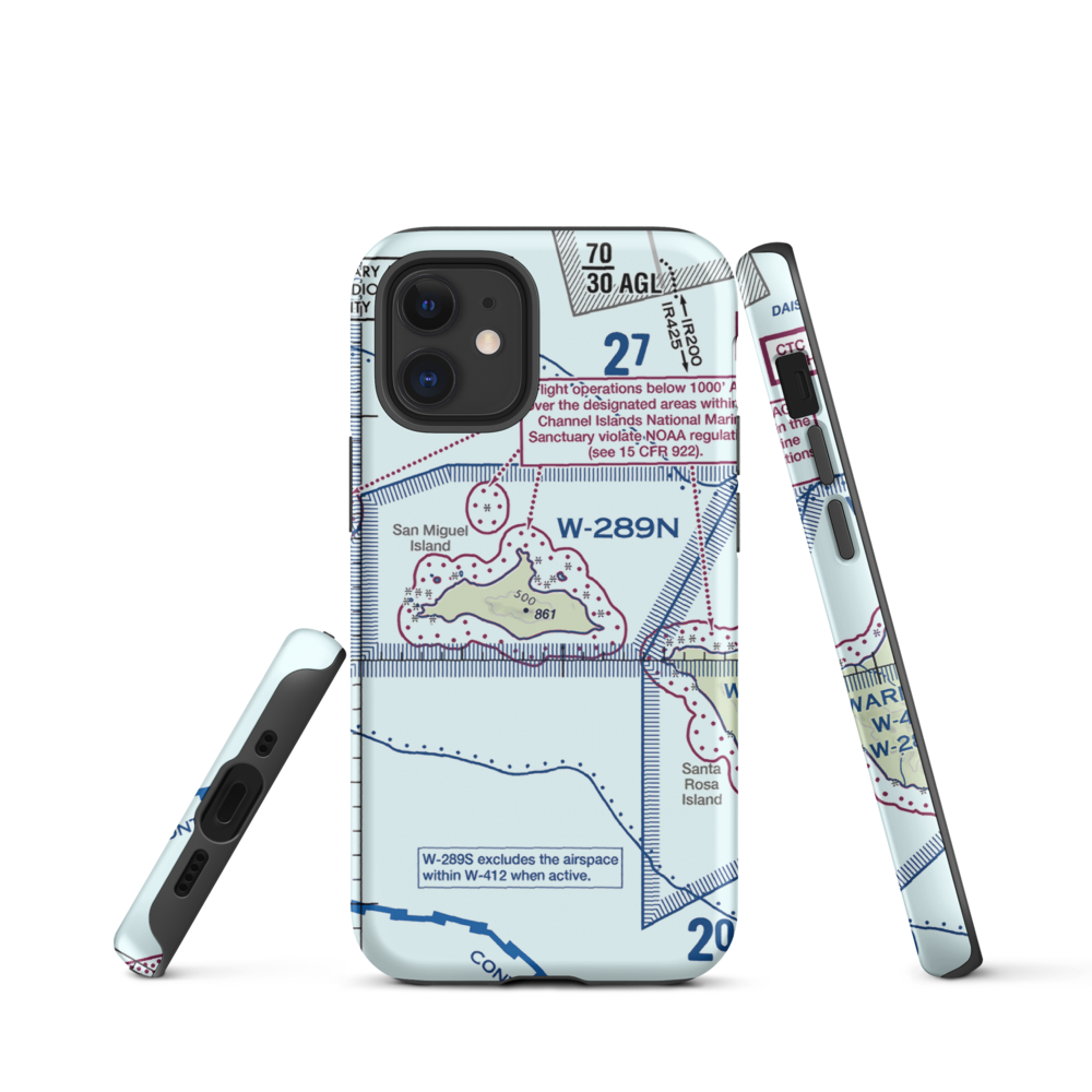 Ranger Station Airstrip (US-0227) VFR Sectional  Tough iPhone Case iPhone 12 mini model shown