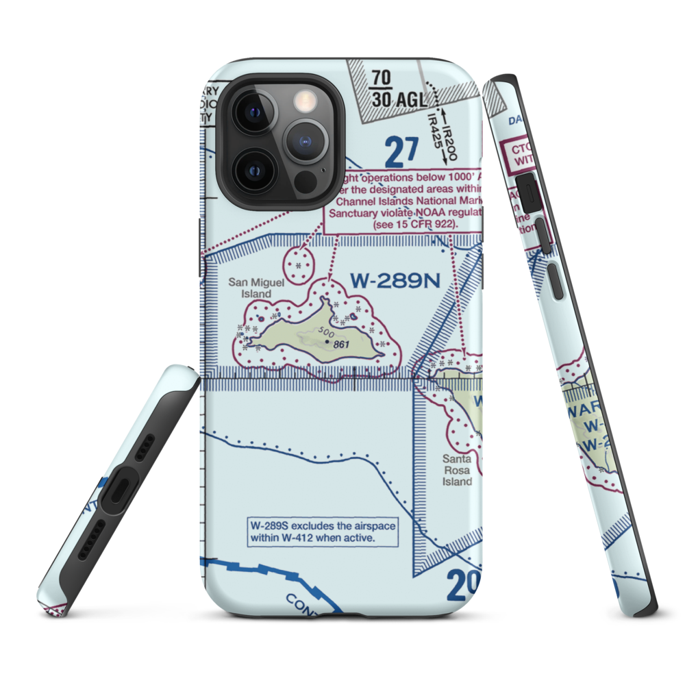 Ranger Station Airstrip (US-0227) VFR Sectional  Tough iPhone Case iPhone 12 Pro Max model shown