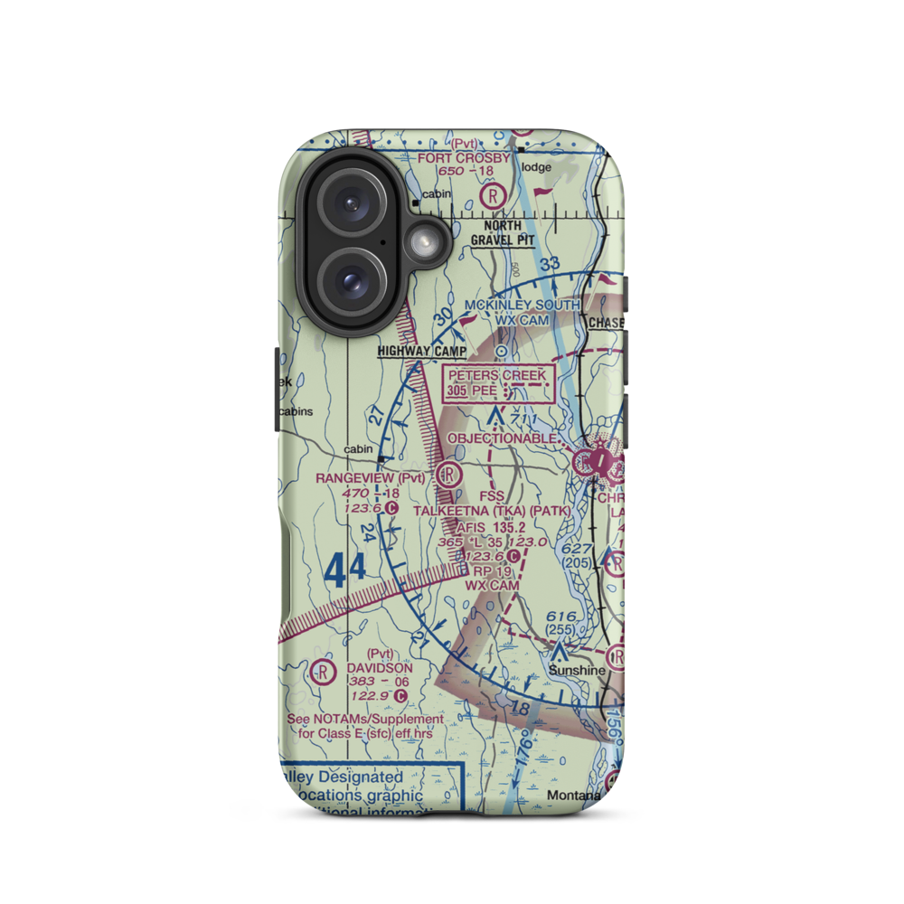 Rangeview Airstrip (0AA5) VFR Sectional  Tough iPhone Case iPhone 16 model shown