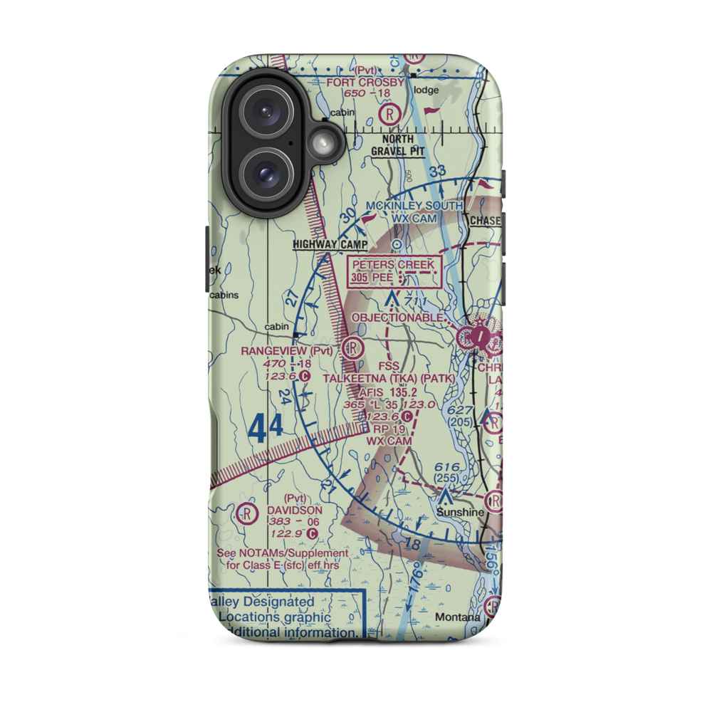 Rangeview Airstrip (0AA5) VFR Sectional  Tough iPhone Case iPhone 16 Plus model shown