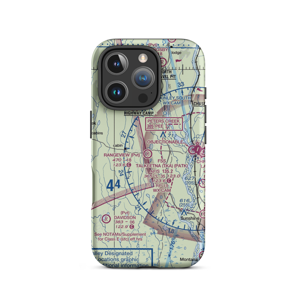 Rangeview Airstrip (0AA5) VFR Sectional  Tough iPhone Case iPhone 16 Pro model shown