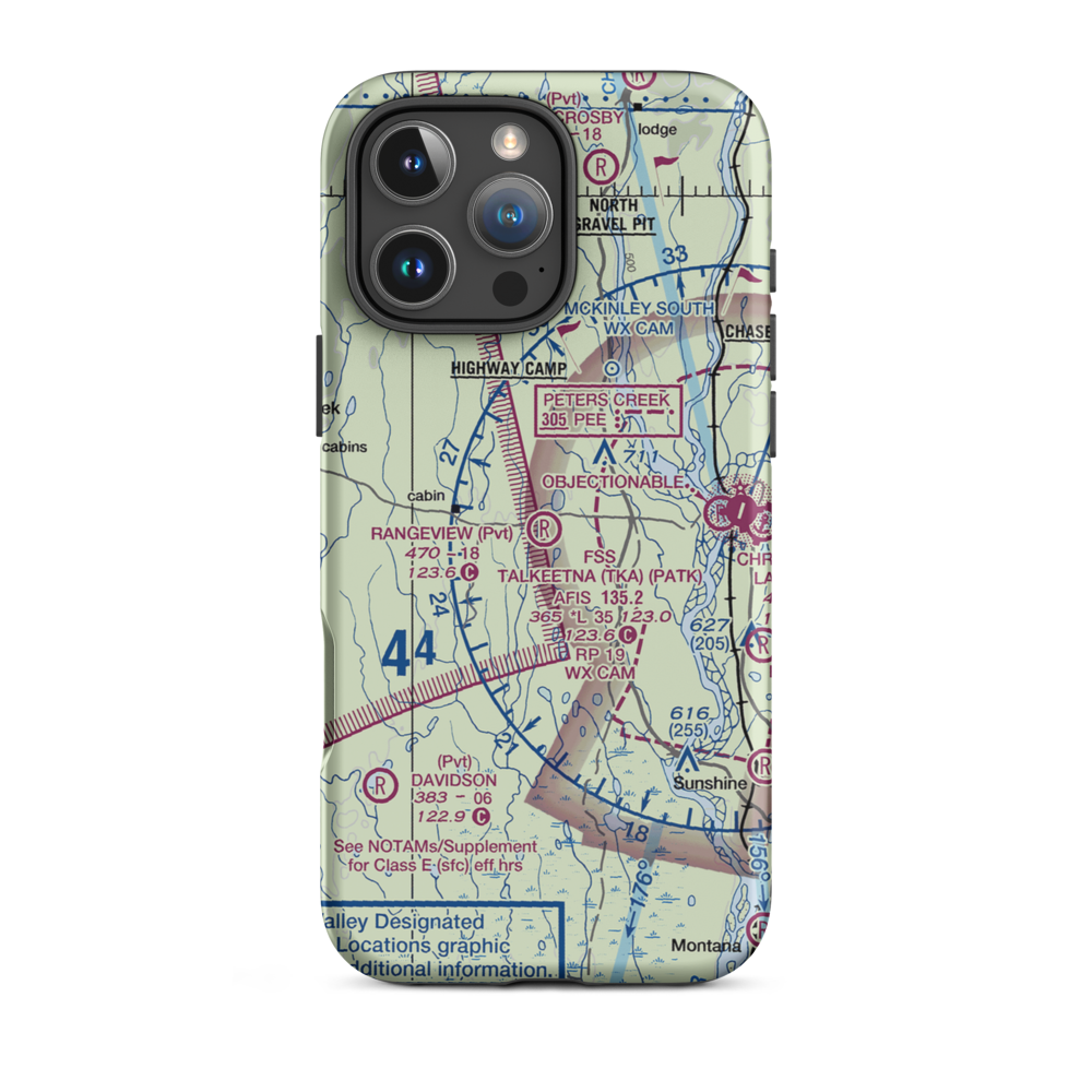 Rangeview Airstrip (0AA5) VFR Sectional  Tough iPhone Case iPhone 16 Pro Max model shown