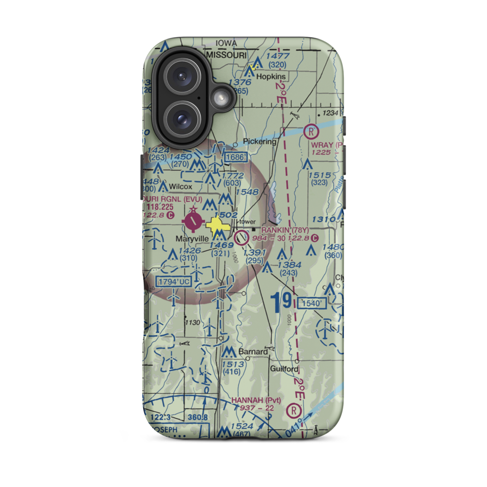 Rankin Airport (78Y) VFR Sectional  Tough iPhone Case iPhone 16 Plus model shown