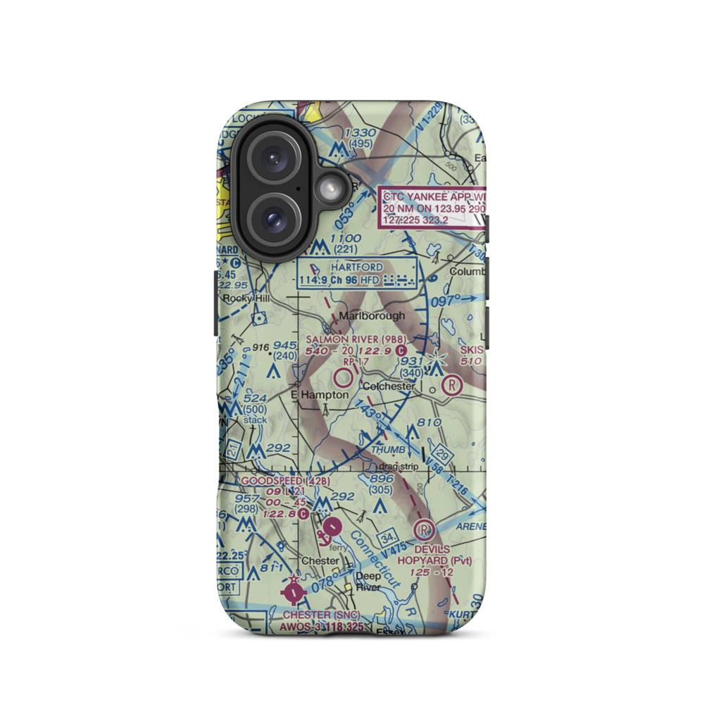 Rankl Field (CT20) VFR Sectional  Tough iPhone Case iPhone 16 model shown