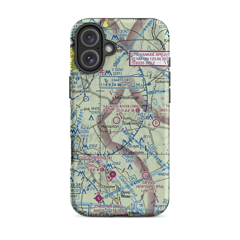Rankl Field (CT20) VFR Sectional  Tough iPhone Case iPhone 16 Plus model shown