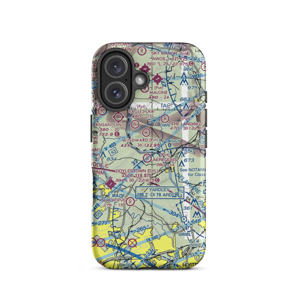 Ransome STOLport (57PN) VFR Sectional  Tough iPhone Case iPhone 16 model shown