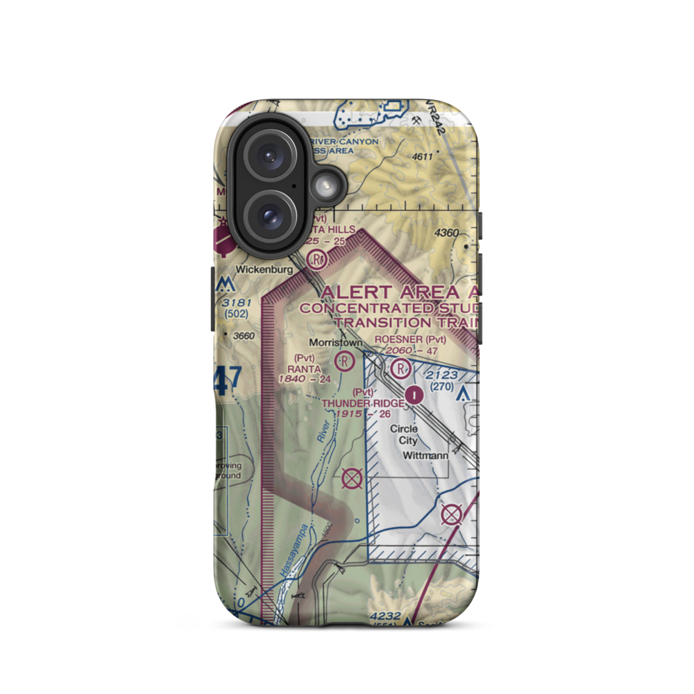 Ranta Strip (12AZ) VFR Sectional  Tough iPhone Case iPhone 16 model shown
