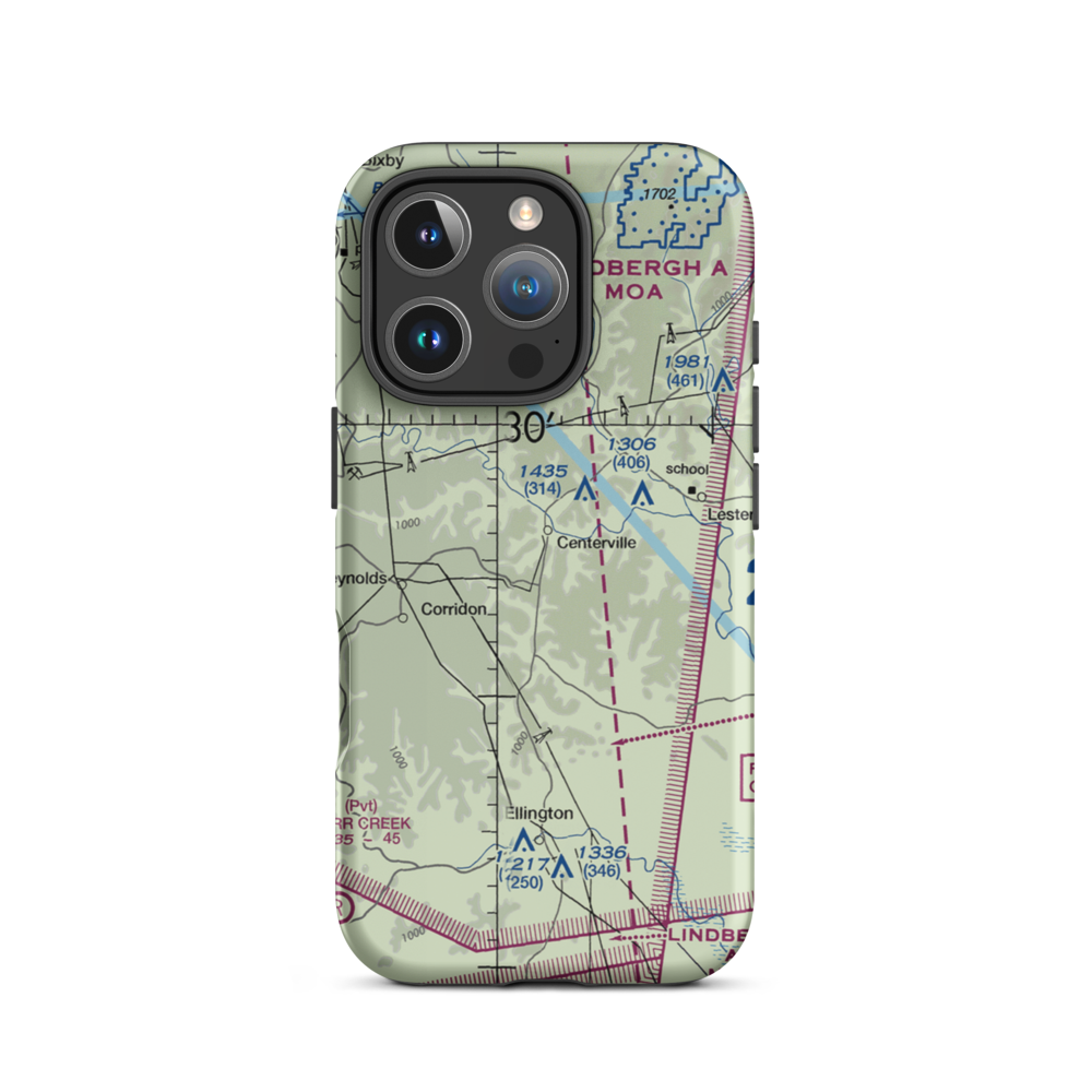Ray Johnson Inc Airport (MO96) VFR Sectional  Tough iPhone Case iPhone 16 Pro model shown
