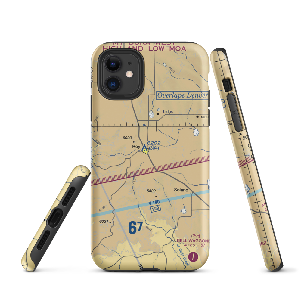 Ray Ranch Airport (NM17) VFR Sectional  Tough iPhone Case iPhone 11 model shown