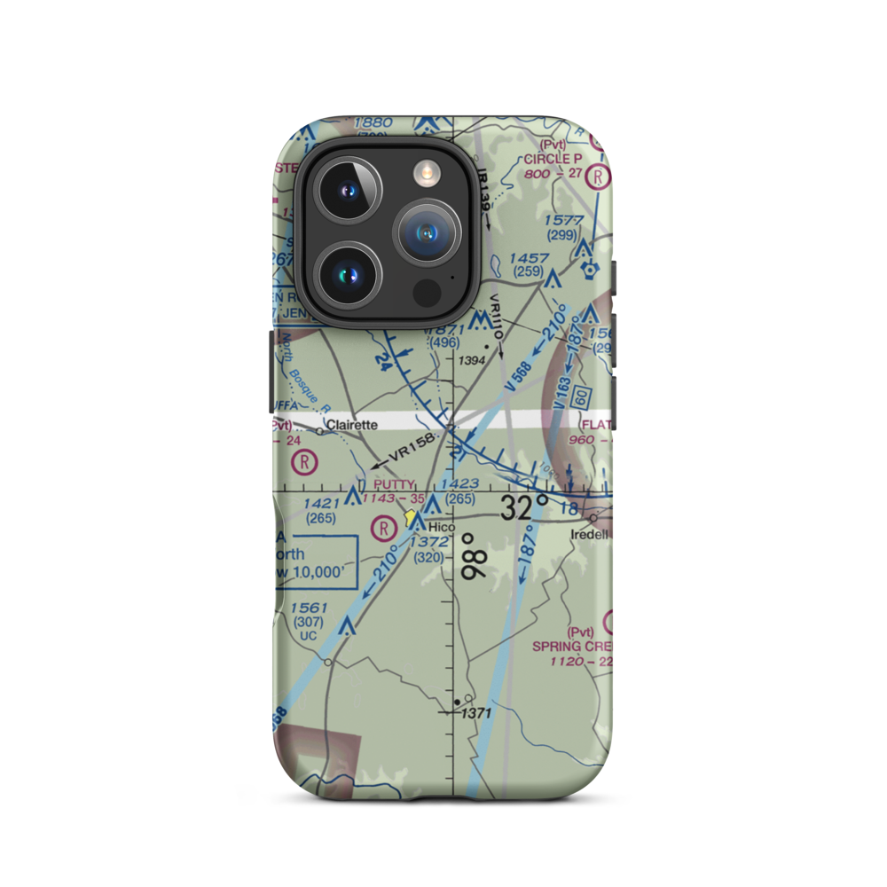Ray Smith Farm Airport (2TX2) VFR Sectional  Tough iPhone Case iPhone 16 Pro model shown