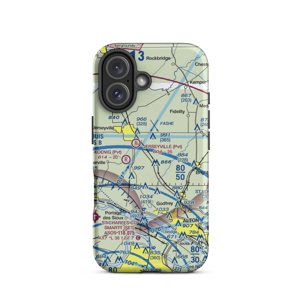 Raymond Restricted Landing Area (LL49) VFR Sectional  Tough iPhone Case iPhone 16 model shown