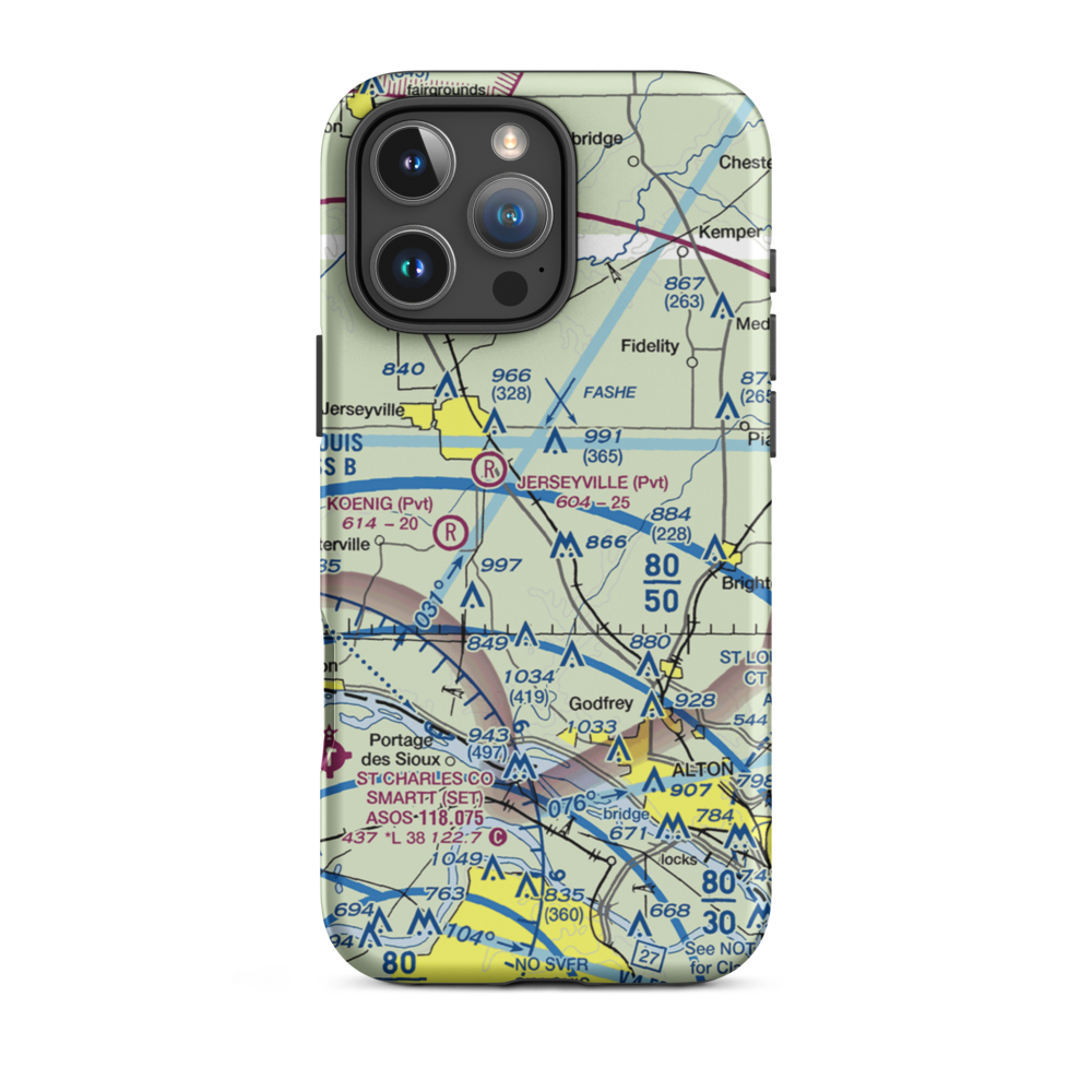 Raymond Restricted Landing Area (LL49) VFR Sectional  Tough iPhone Case iPhone 16 Pro Max model shown