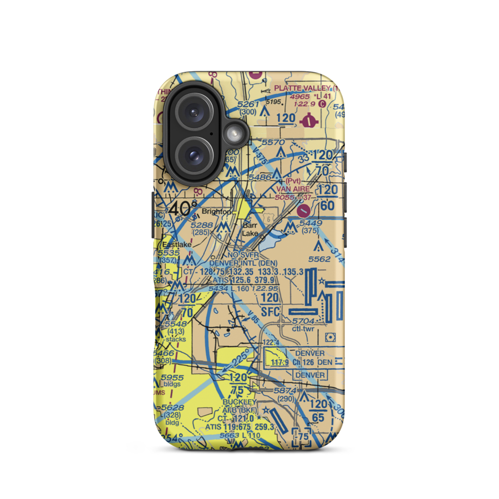 Reasoner Airport (CO14) VFR Sectional  Tough iPhone Case iPhone 16 model shown