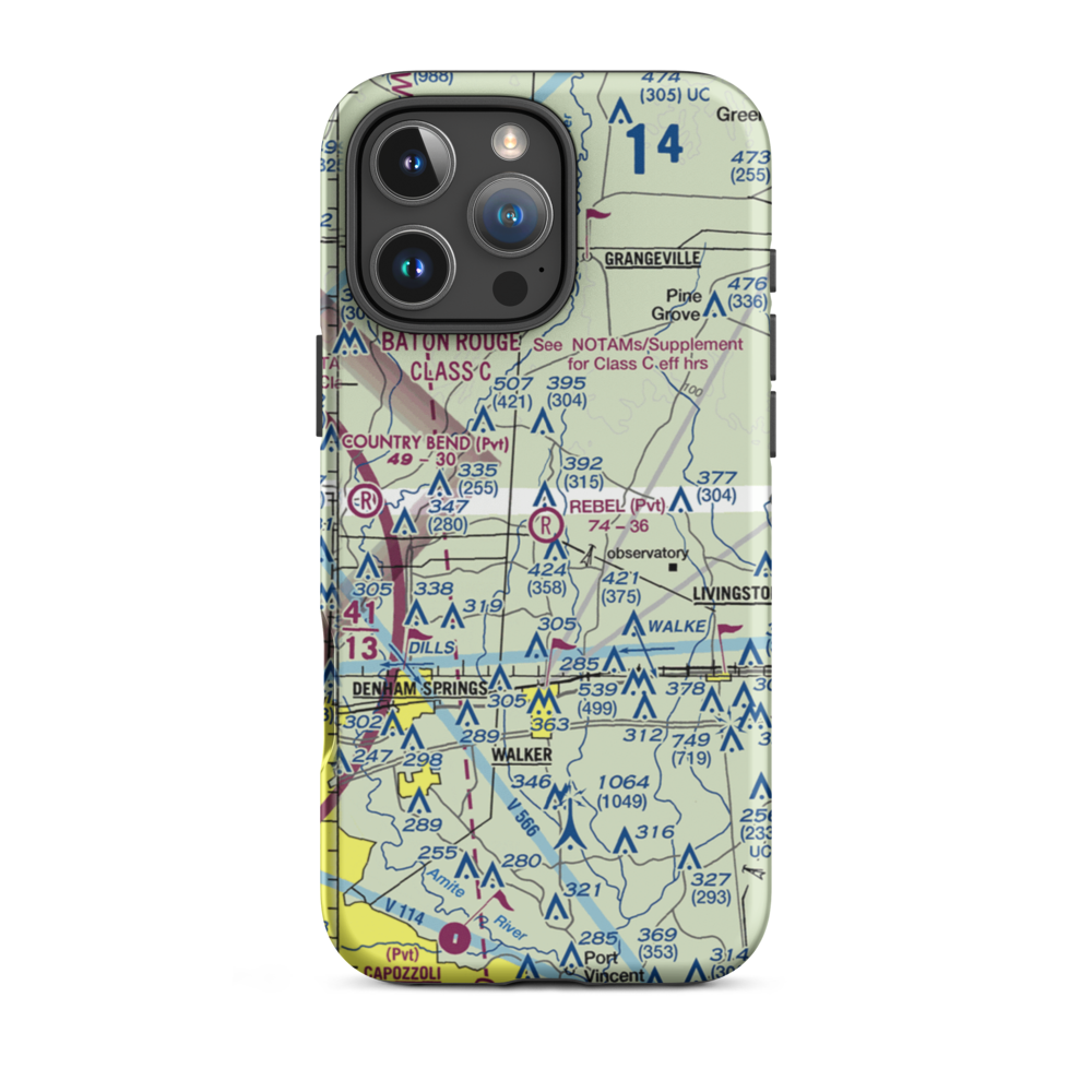 Rebel Field (0LA9) VFR Sectional  Tough iPhone Case iPhone 16 Pro Max model shown