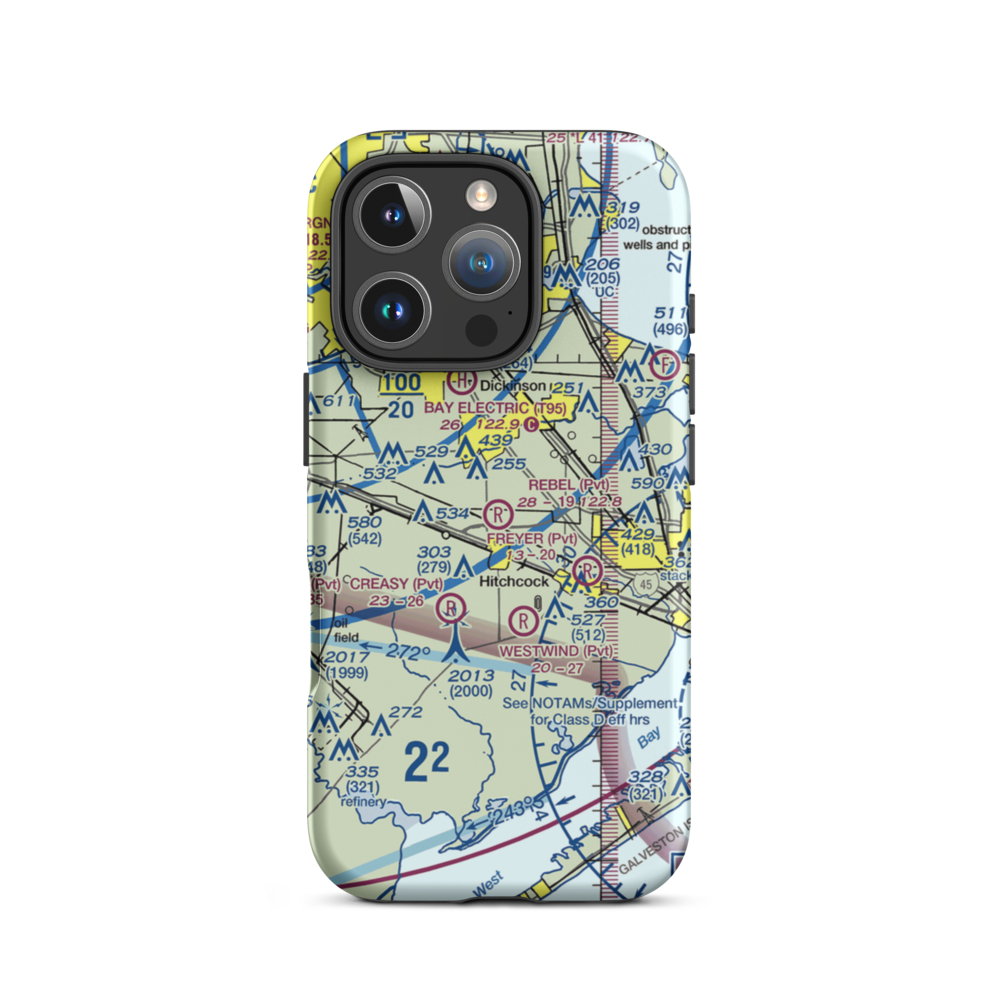 Rebel Field (TX66) VFR Sectional  Tough iPhone Case iPhone 16 Pro model shown