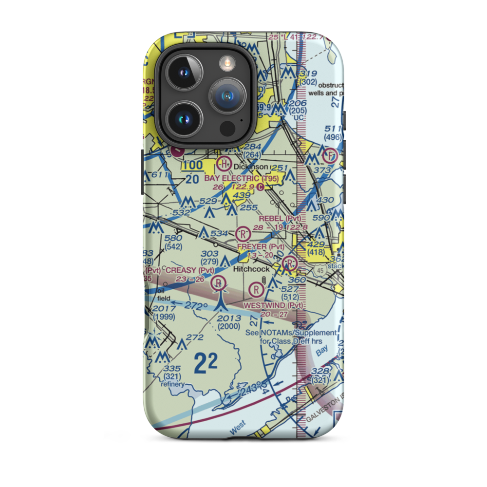 Rebel Field (TX66) VFR Sectional  Tough iPhone Case iPhone 16 Pro Max model shown