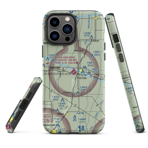 Red Oak Municipal Airport (RDK) VFR Sectional  Tough iPhone Case