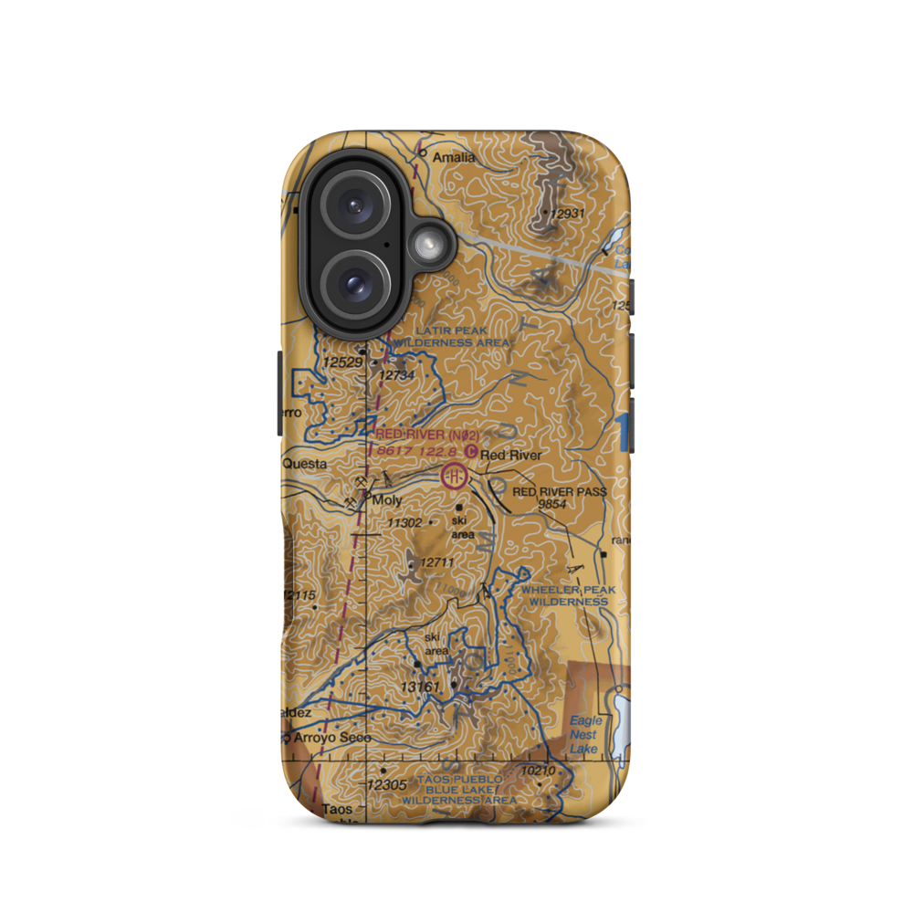 Red River Heliport (N02) VFR Sectional  Tough iPhone Case iPhone 16 model shown