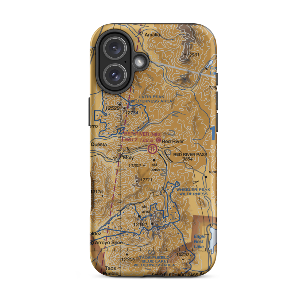 Red River Heliport (N02) VFR Sectional  Tough iPhone Case iPhone 16 Plus model shown