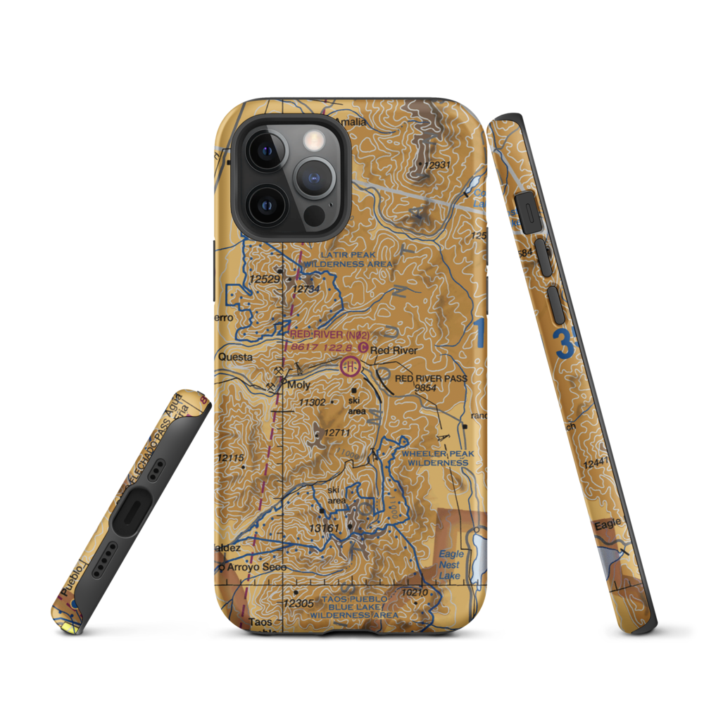 Red River Heliport (N02) VFR Sectional  Tough iPhone Case iPhone 12 Pro model shown