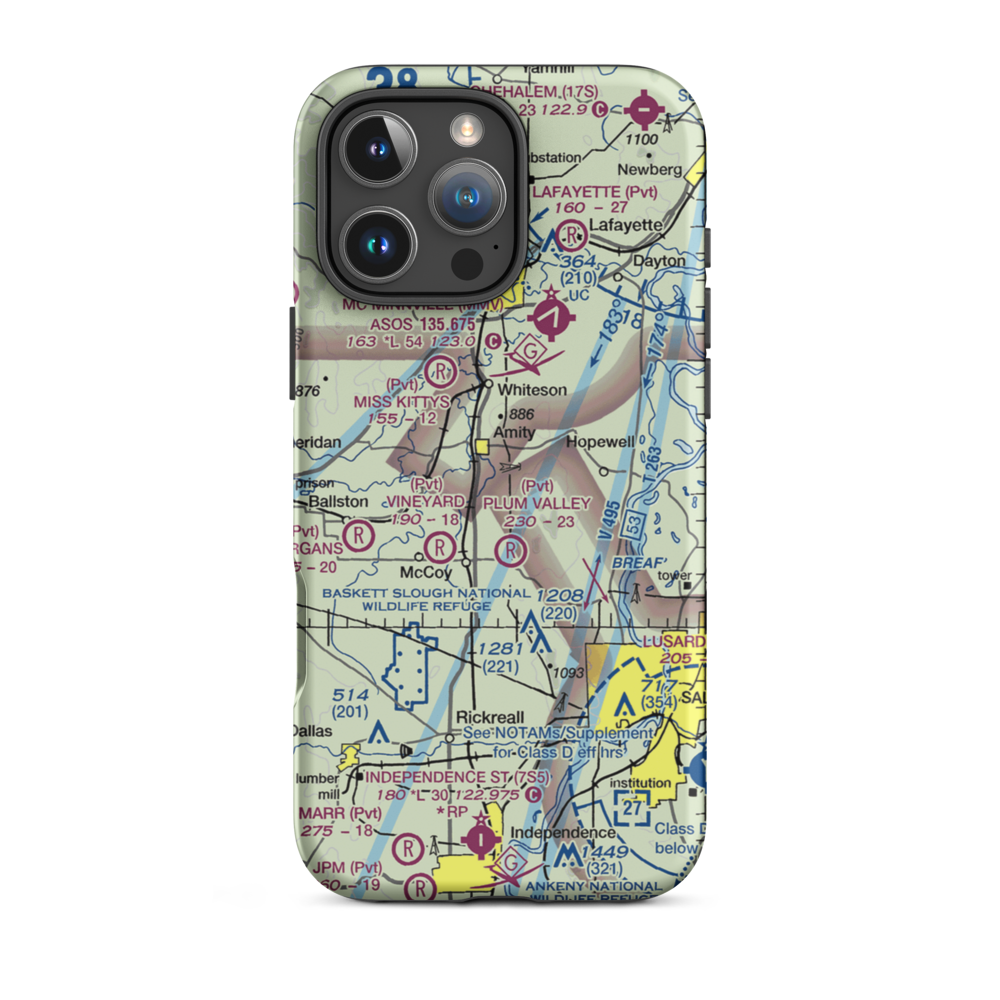 Red's Field (18OR) VFR Sectional  Tough iPhone Case iPhone 16 Pro Max model shown